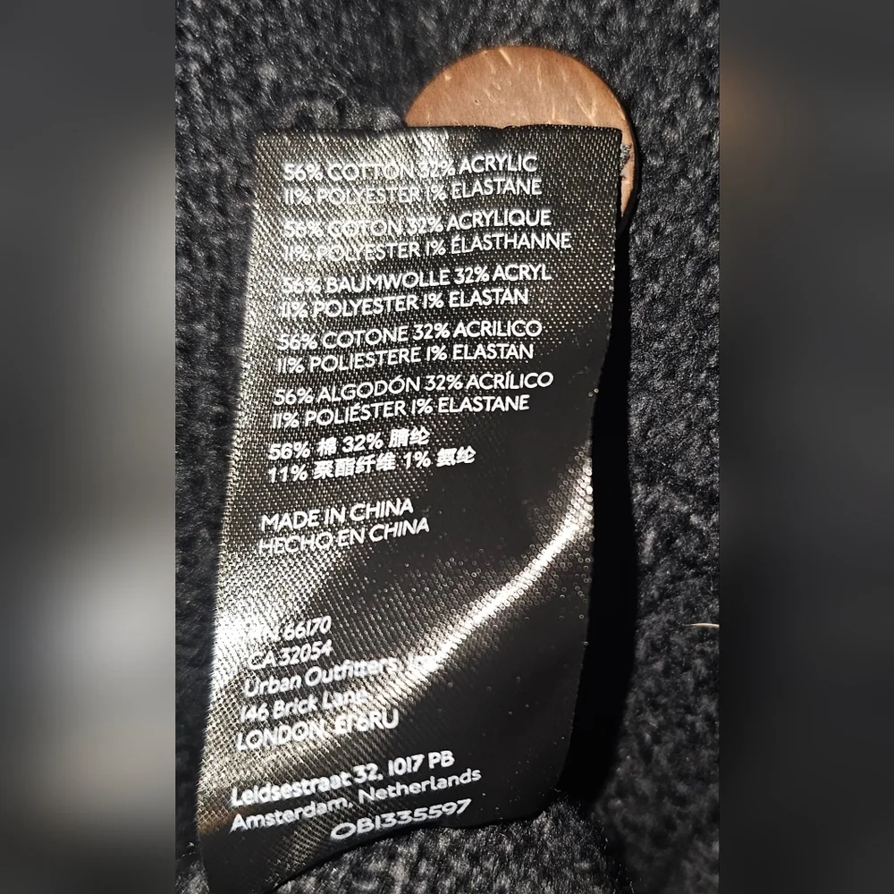 Pilcro Anthropologie Womens Black Shawl Cable-knit Button Cardigan Size Small - Picture 13 of 16